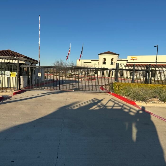 Controlled property entrance gate project in North Texas