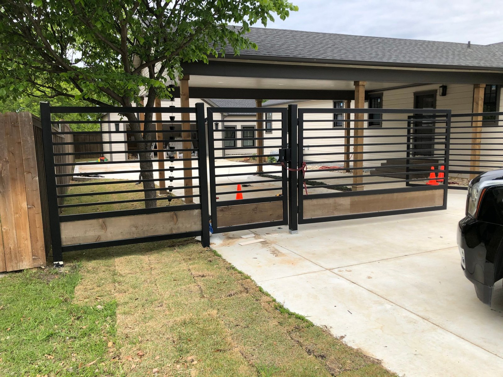 Final automatic gate project after residential construction was completed
