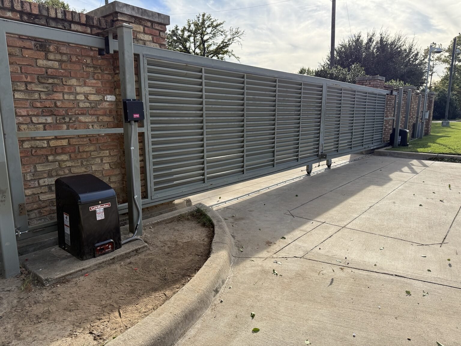 New commercial sliding gate operators installed in Dallas Texas